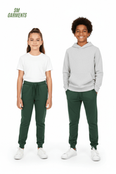 KIDS PLAIN GREEN JOGGER TROUSER - Smgarment's